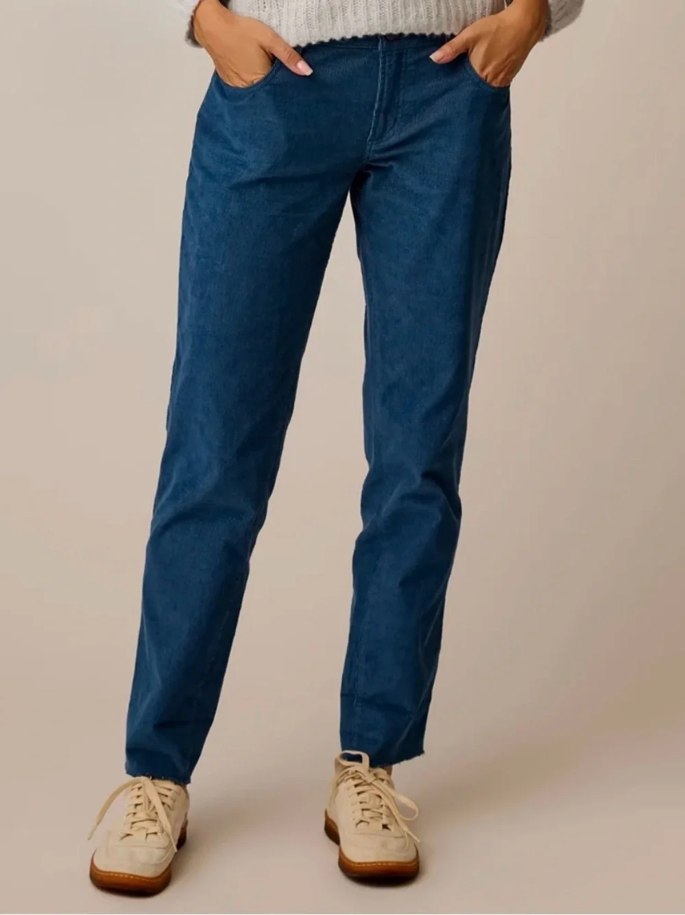 Women’s Title Nine Carve Design Carson Cord Dogtown Pants Size 2 Vintage Blue